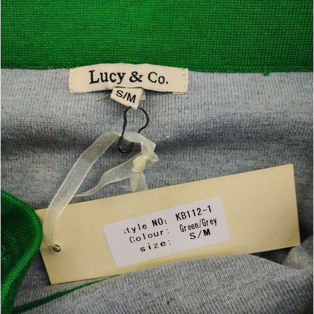 Lucy & Co. Green and Gray Sweater Mini Skirt Size M/L NWT